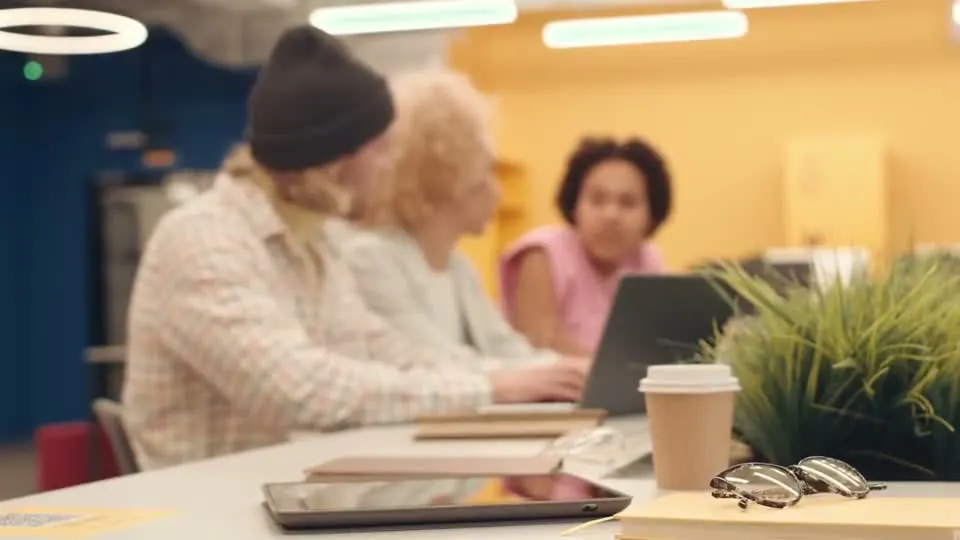 People sharing ideas in a group discussion