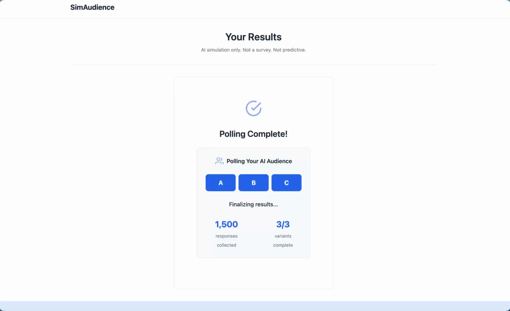 Headline testing results preview